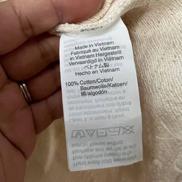 Madewell Womens Cream Ruffle Top Textured Knit Cotton Tank Top Size Medium - Picture 6 of 6